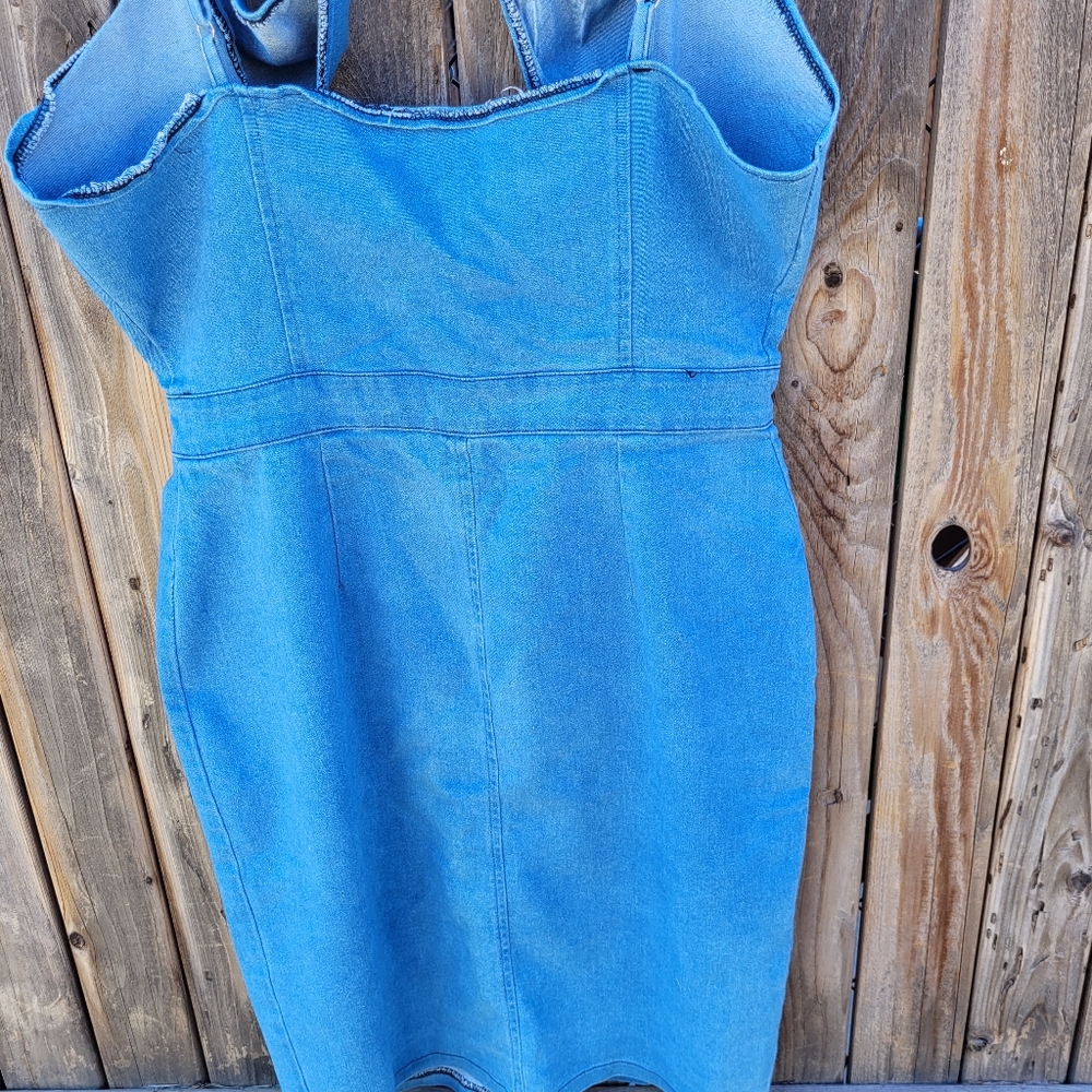 Blue Denim Dress Womens Size S - Picture 12 of 15